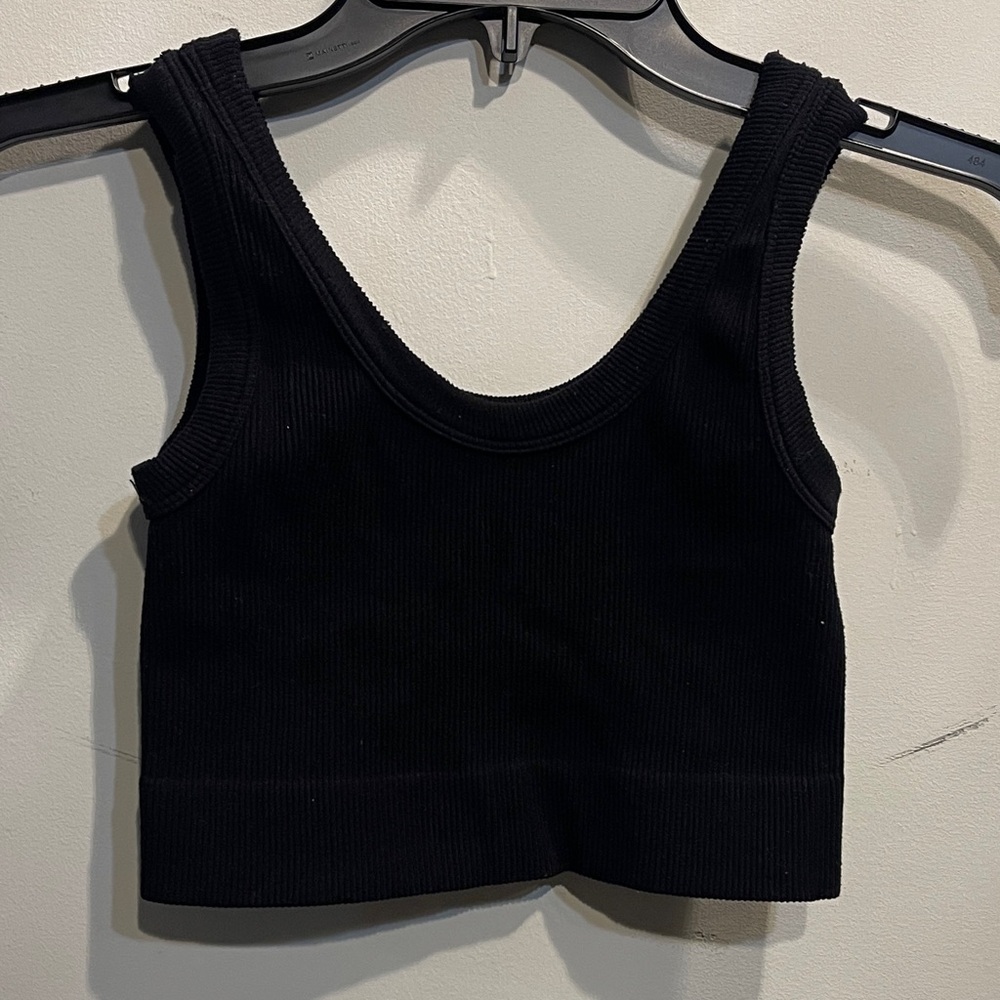 Black Ribbed Tank Top - Picture 2 of 2